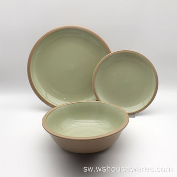 Chakula cha jioni cha keramiki kilichowekwa glaze ya dinnerware stoneware.